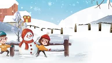 冬至插画风温馨AE模板视频的预览图